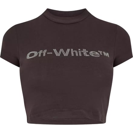 Off-white Bling Bounce 90s Fit T-shirt Donkergrijs