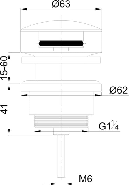 LINEA UNO - Masi - RVS - Wastafelafvoer - Geborsteld RVS - 33.4014