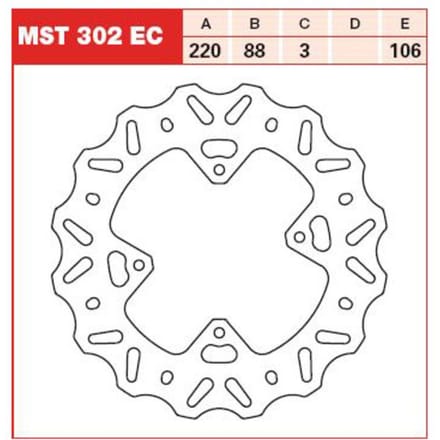 Remschijf TRW MST302, 1 Stuk
