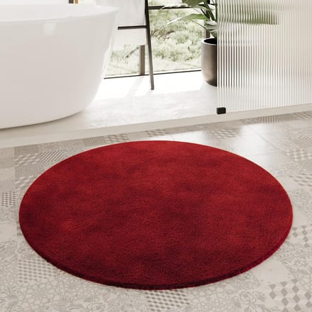 Ronde Pluizige Badmat 90 cm - Antislip en Wasbaar