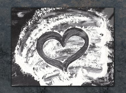 TMK ArtDeko - Snijplank - 30x22 cm - Hartvorm - Glas