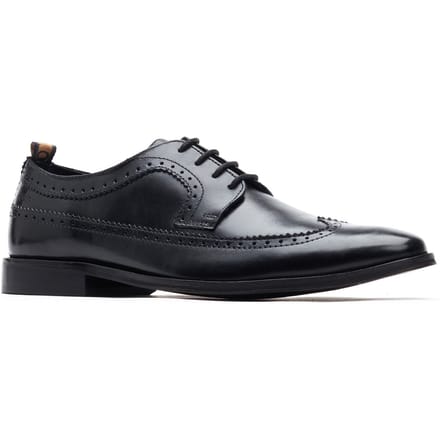Base London Havisham Leren Heren Zwarte Brogues Schoenen