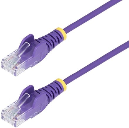 StarTech.com 5m Purple Slim CAT6 Ethernet Cable Snagless 28AWG LSZH - patch cable - 5 m - purple - Paars - 5m