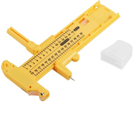 Dailygoody - Roller Circle Cutter - Verstelbare Snijtool voor Papier, Leer en Handwerk - Geel