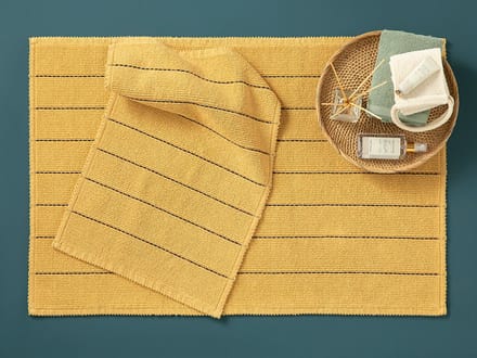 English Home badmat set - 60x90+40x60 cm - Geel