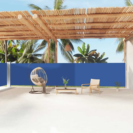 vidaXL - Windscherm - uittrekbaar - 160x1200 - cm - blauw