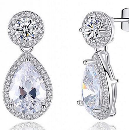 Zirkonia oorbellen -Flora-3 cm-Charme Bijoux