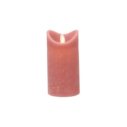 Daily Home LED kaars decoratie roze 7,5x15 cm sfeerlicht.