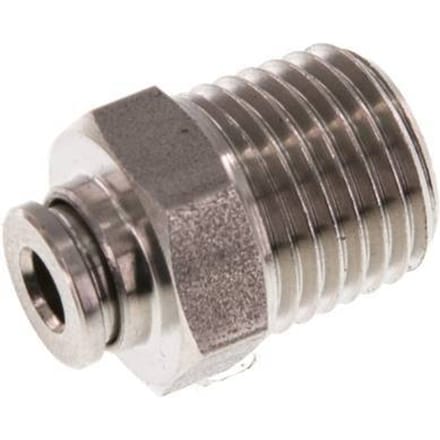 4mm x R1/4'' RVS Insteekfitting Buitendraad FKM