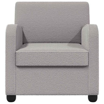 vidaXL - Fauteuil - Lichtgrijs - Imitatie - lamswol