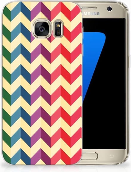 Samsung Galaxy S7 TPU bumper Zigzag Multi Color