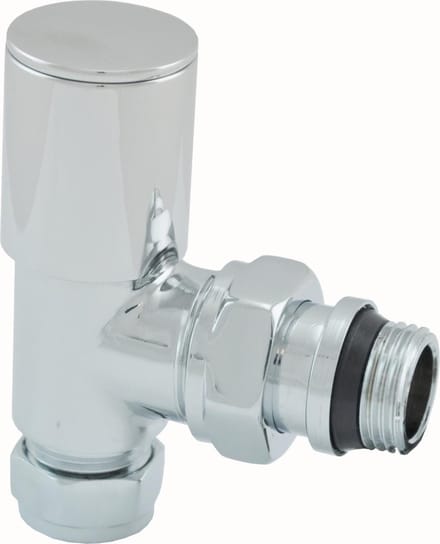 Sanifun luxe radiatorventiel 1/2 inch met knel aansluiting 15 mm haaks
