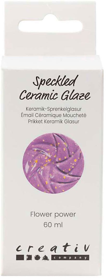 Creativ Company - Speckled Ceramic Glaze 999-1060 C Opaque Flower Power - 60ml