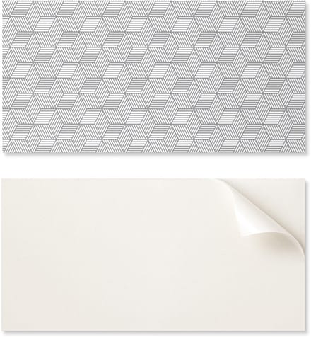 Zelfklevend vinylpaneel met print, 120x60 cm, zeshoekig bladpatroon.