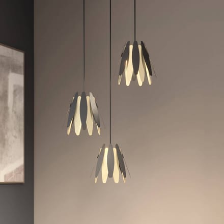 Lucande - hanglamp - 3lichts - metaal, kunststof - E14 - zwart, goud
