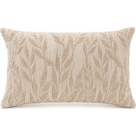 Sierkussen ELVANO Beige 60 x 40 cm – Inclusief Vulling – Kussen met Reliëfstructuur – Geweven 3D Patroon