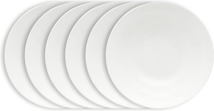 vtwonen Pastaborden - Serviesset van Diepe Borden - Bordenset 6 persoons - Soepbord van 25.5cm - Wit
