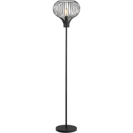 Freelight Aglio vloerlamp, hoogte 180 cm, zwart, metaal