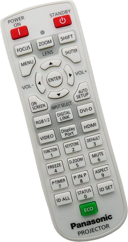 Afstandsbediening geschikt voor de PANASONIC PT-EX510E beamer, vervangt N2QAYA000081