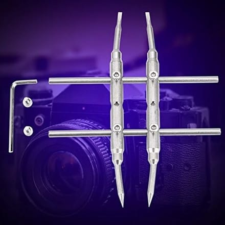 Professionele Stalen Curved Tips Lens Sleutel voor DSLR Camera Reparatie en Onderhoud Tools