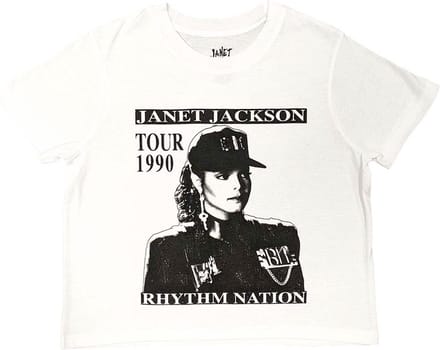 Janet Jackson - Rhythm Nation Crop top - S - Wit