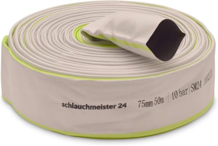 Weefselslang - Platte slang - Water Verpompen - Hoge Werkdruk - 50 Meter - Wit-groen