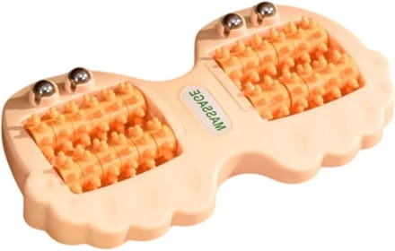 Voetreflexzoneroller - Massagebal - Spierontspanning - 24 noppenrollen - 285 x 145 cm - Grijs