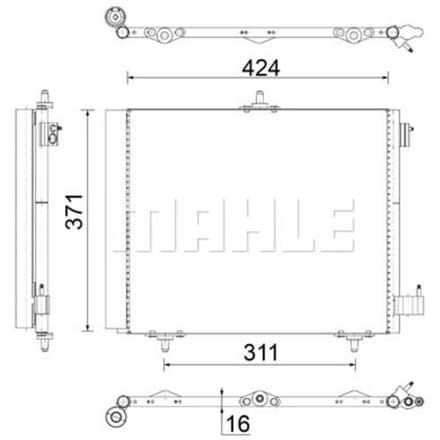 Condensator, airconditioner MAHLE AC 460 000S