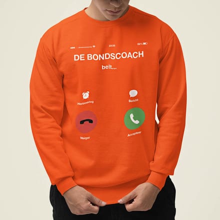 Oranje WK-EK Trui De Bondscoach Belt XL