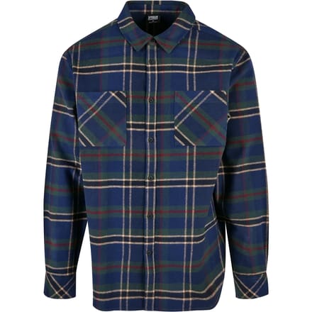 Urban Classics - Checked Mountain Shirt Overhemd - S - Blauw/Groen