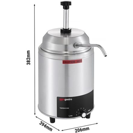 GGM Gastro Beheizter Saucenspender - 550 Watt - 4,4 Liter - inkl. Einsatz