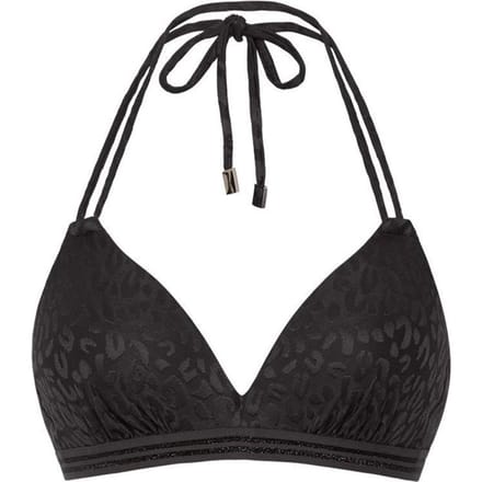 Beachlife - Maat 36C - Textured Leo Halter bikinitop met beugel Dames