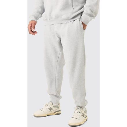 Plus Essential Slim Fit Joggers In Grey Marl | Size 2XL
