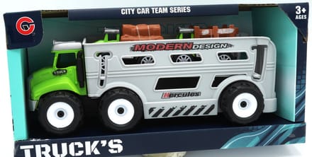 City car team serie vrachtauto met 2 kleine trucks