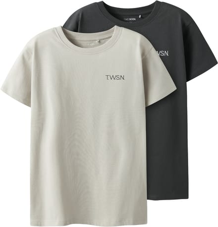 NAME IT - TKMJOX 2P SS LOGO TOP NOOS - Jongens - Blouses