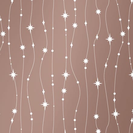 2 Kleine rollen - Cadeaupapier 30 cm - Stars are falling - Rosegold