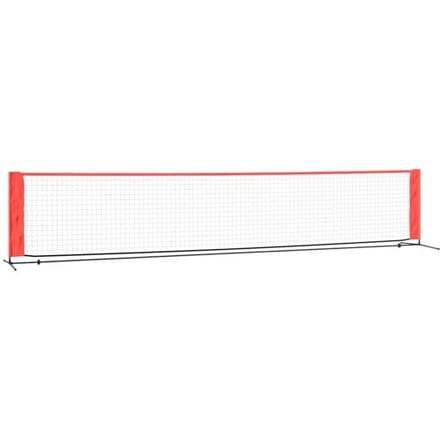 vidaXL - Tennisnet - 500x100x87 - cm - polyester - zwart - en - rood