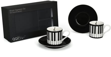 Espressokopjes - Toetsenbord print - Luxe cadeau