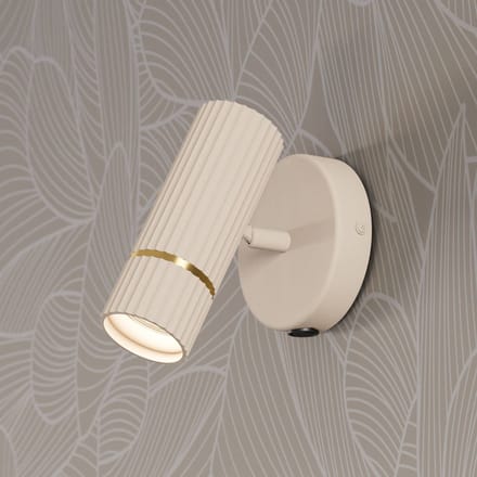 EGLO Caminia Wandlamp - GU10 - 15,5 cm - Zandkleur/Beige/Goud