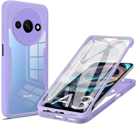 Hoesje geschikt voor Xiaomi Redmi A3/A3x - Techsuit ColorVerse 360 Case met Screenprotector - Paars