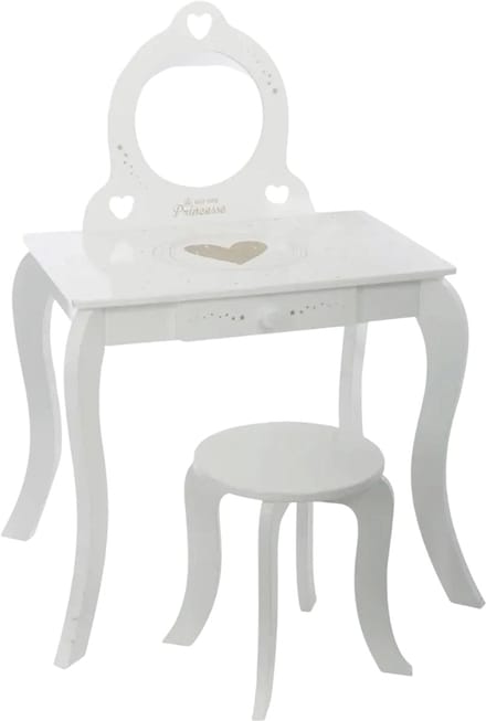 Atmosphera Kids Jasmine Kaptafel - Wit - Je suis une princesse