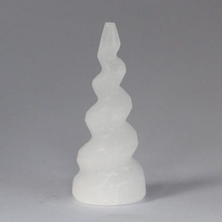 Seleniet spiraalvormige eenhoornhoorntoren - 10 cm
