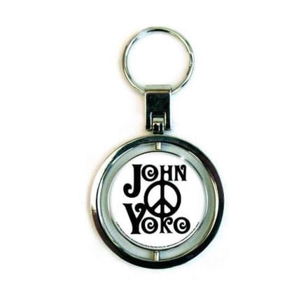 John Lennon - War Is Over Sleutelhanger - Wit