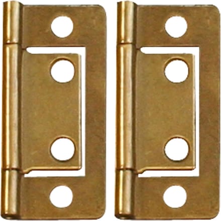 Qlinq Meubelscharnier Opleg - Vermessingd - 50 x 18 mm - 2 Stuks