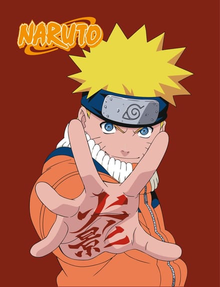 Naruto Fleece plaid rood 110 x 150 cm - polyester