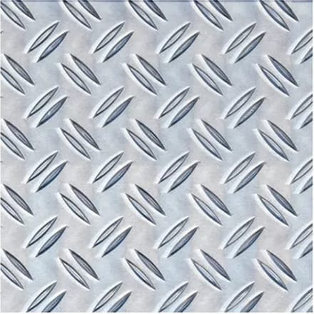 Alberts Structuurplaat - Aluminium - Natuur - Ribbel-reliëf - 600x1000x1,5mm