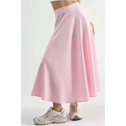 Hoge Taille Textuur A-Lijn Maxi Rok