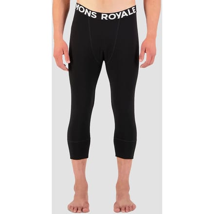 Mons Royale Cascade Merino Base Layer 3/4, thermobroek, heren, zwart