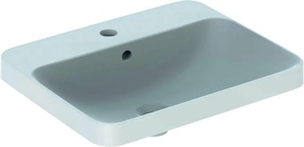 Geberit VariForm - Inbouw wastafel 55x45 cm, met overloop, met kraangat, wit 500.740.01.2