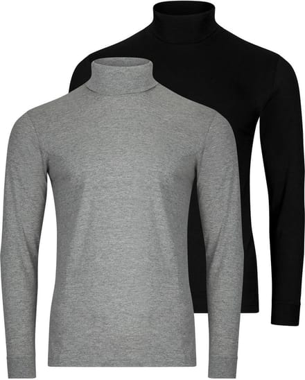 RAGMAN Heren shirt met rolkragen 2 pack Basic